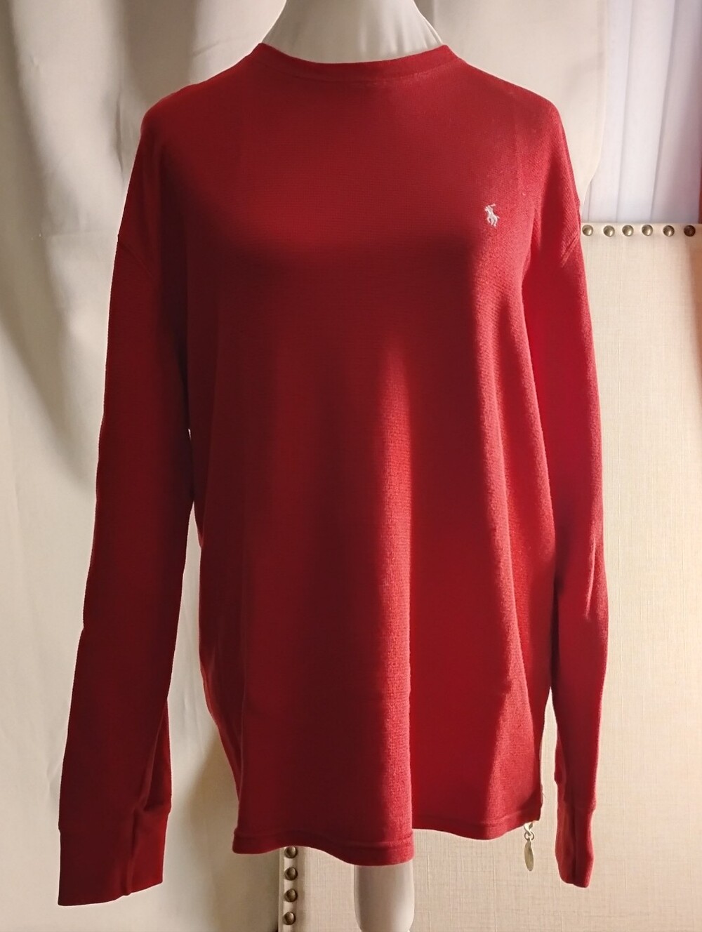 Polo Ralph Lauren Red Long Sleeve Waffle